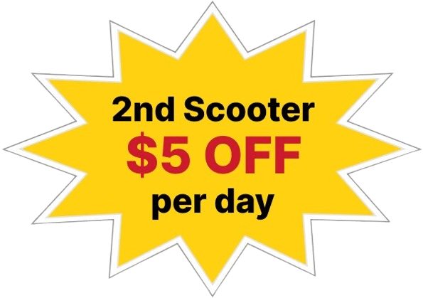 $5 off second scooter per day icon