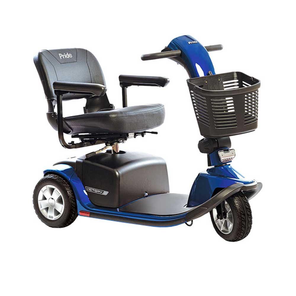 Pride Victory 10 3 wheel scooter in blue